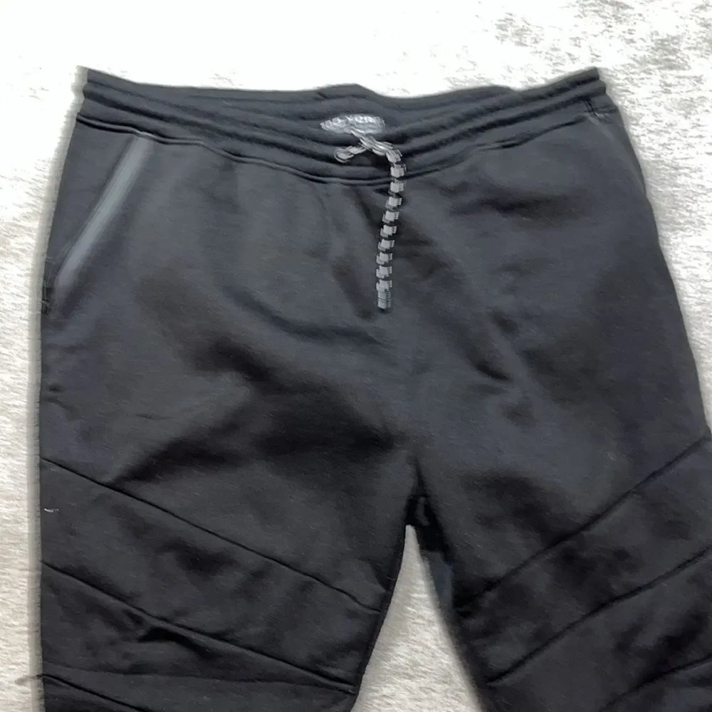 Big Man Black ZOO YORK Cuffed Track Sweat Jogger Fleece Urban Pants Sweatpants